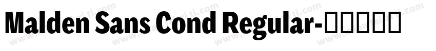 Malden Sans Cond Regular字体转换